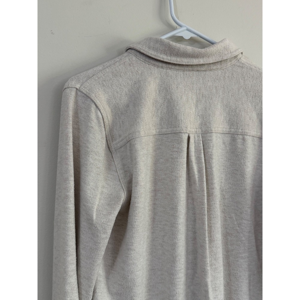 Faherty Womens Legend Sweater Shirt Dress Off White Heather Long Sleeve Size M - Picture 10 of 14